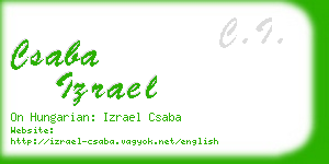 csaba izrael business card